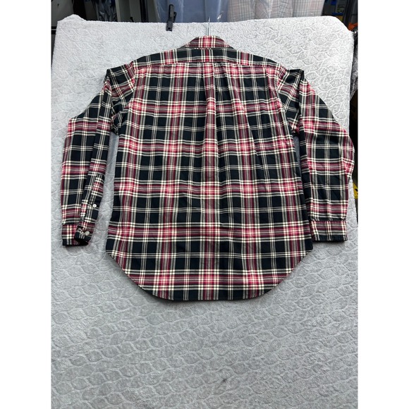 Ralph Lauren Classic Fit Mens Plaid Long Sleeve Button Down Shirt Red Black, Lg - Picture 2 of 11